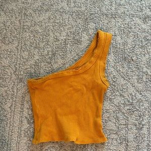 Urban Outfitters One shoulder top ribbed